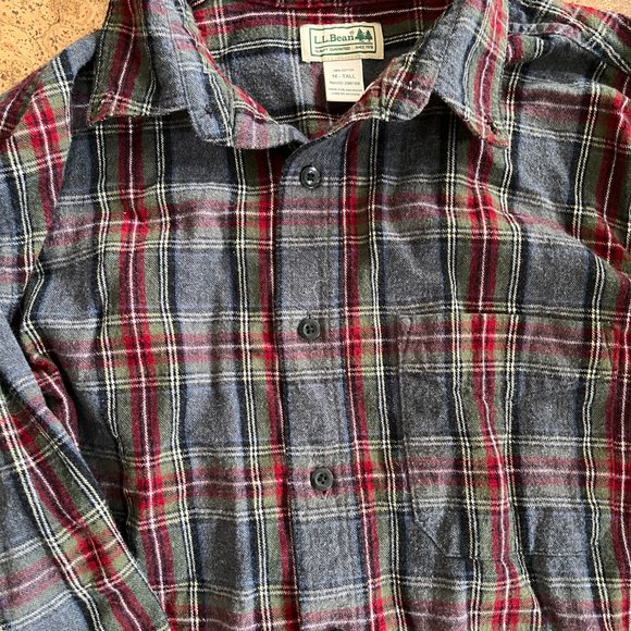 LL BEAN SLIGHTLY FITTED FLANNEL - Picture 5 of 8